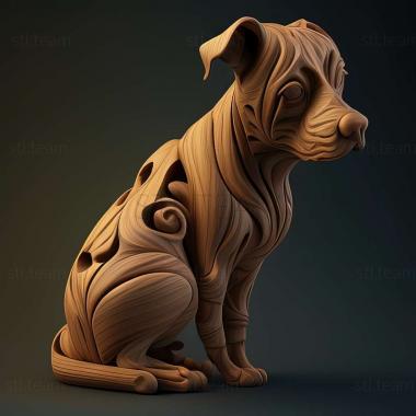 3D model Levretka dog (STL)